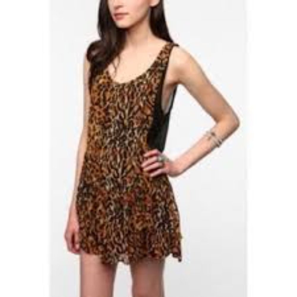 MINKPINK Leopard Print Dress Sleeveless Mini